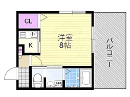ブリランテ1番館 1Kの間取図画像