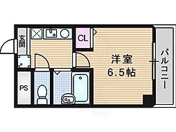 エクセル聴風館 1Kの間取図画像