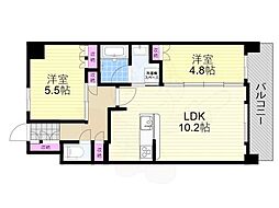 アーバンパーク淡路 2LDKの間取図画像