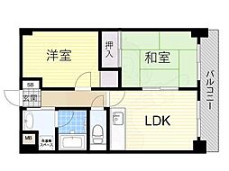 テラート1 2LDKの間取図画像