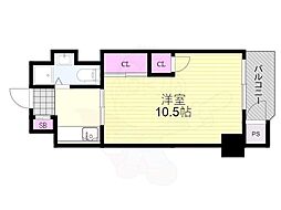 新大阪第一ダイヤモンドマンション 1Kの間取図画像