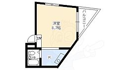 カペルハイツ 1Kの間取図画像