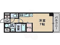 ICube上新庄 ワンルームの間取図画像