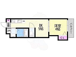 AXIA M-City大阪瑞光 1LDKの間取図画像