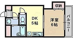 グランビジュー 1DKの間取図画像