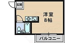 福井第三マンション ワンルームの間取図画像