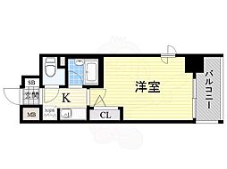 エスリード新大阪第7 1Kの間取図画像