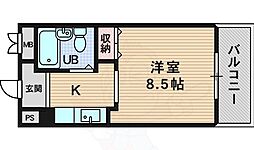 アンサンブル 1Kの間取図画像