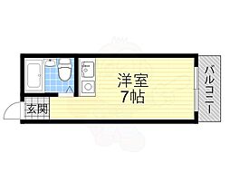 ダチロン高城 ワンルームの間取図画像
