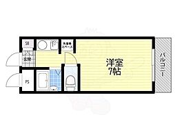 東昌第8ハイツA棟 1Kの間取図画像