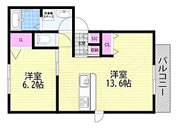 Laforet Livre 1LDKの間取図画像