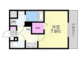 Primal新大阪 1Kの間取図画像