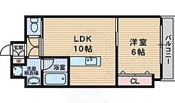 ベラ・ヴィータ下新庄 1LDKの間取図画像