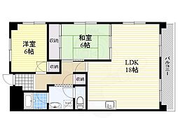 コーポラス・キド 2LDKの間取図画像