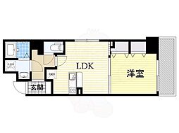 セントロイヤルクラブ新大阪 1DKの間取図画像