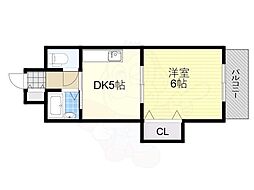 ロイヤルハイツタニイ 1DKの間取図画像