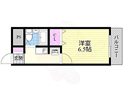 マンハッタンヒルズ 1Kの間取図画像