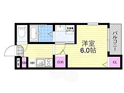 Reve Court 1Kの間取図画像