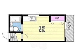小林マンション ワンルームの間取図画像