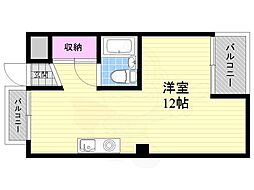 パッセージトヨサト ワンルームの間取図画像
