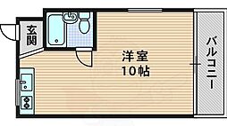 シックスブロック淡路 ワンルームの間取図画像