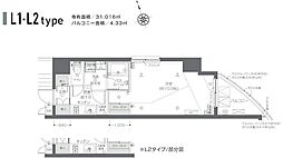ZOOM新宿夏目坂 1Kの間取図画像