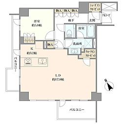 アトラス新宿河田町ヒルズ 1LDKの間取図画像