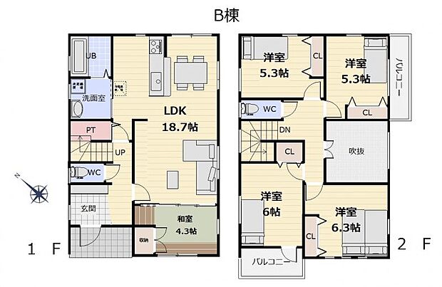 《B棟》パントリー付き5LDK