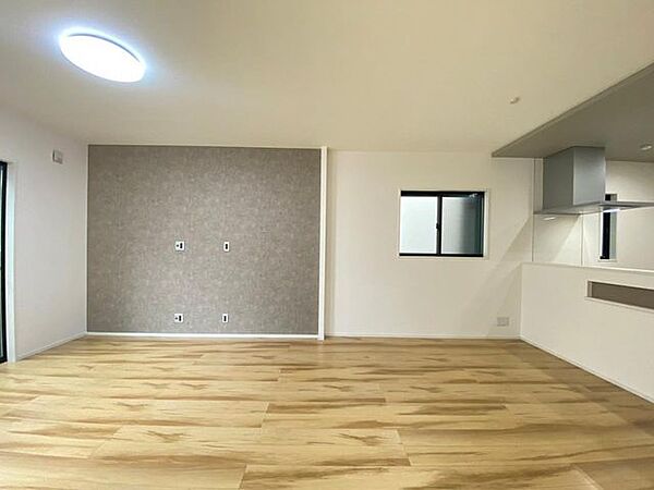 リビングは壁掛けTVに対応できるよう下地が入っております。