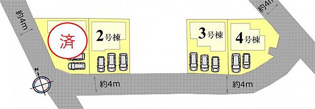 全4棟＊国道45号が近くにあるので、車移動もしやすい立地です。