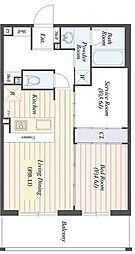 つくばエクスプレス 柏の葉キャンパス駅 徒歩7分の賃貸マンション 3階1LDKの間取り
