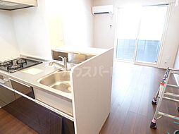 つくばエクスプレス 流山おおたかの森駅 徒歩8分の賃貸アパート 1階1LDKのリビング/ダイニング