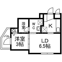 東武野田線 柏駅 徒歩10分の賃貸アパート 1階1LDKの間取り