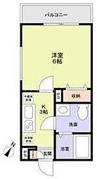 つくばエクスプレス 柏の葉キャンパス駅 徒歩10分の賃貸アパート 1階1Kの間取り