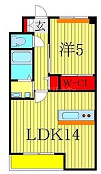 つくばエクスプレス 流山おおたかの森駅 徒歩12分の賃貸マンション 3階1LDKの間取り