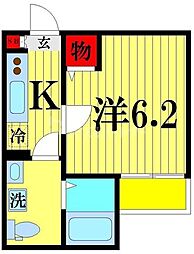 CHELSEA 1Kの間取図画像