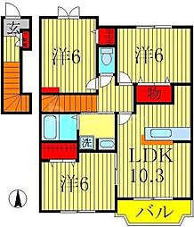 ドルチェヴィータC 3LDKの間取図画像