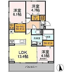 ヴィレオ 3LDKの間取図画像