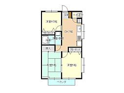 貝塚ヒルズ 3DKの間取図画像