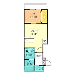Le Ciel Kamishakujii 3階1LDKの間取り