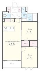 Stadt Nerima-kasugacho 4階2LDKの間取り