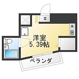 さくら館 ワンルームの間取図画像