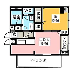 第二エクセルねり善 1LDKの間取図画像