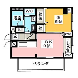 第二エクセルねり善 1LDKの間取図画像