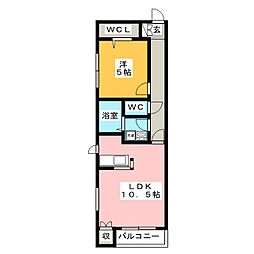 Fortuna 1LDKの間取図画像