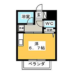 アーバンライフ ワンルームの間取図画像