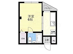 第二松山ハイツ 1Kの間取図画像