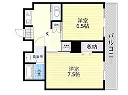 JLビル都島 2階2Kの間取り