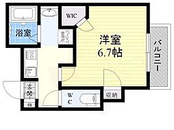京阪本線 野江駅 徒歩5分の賃貸マンション 8階1Kの間取り