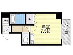 DS大宮 8階ワンルームの間取り